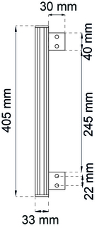 Draghandtag Habo 108 405mm         Mahogny/Nickel
