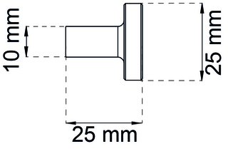 Knopp Habo Alvin P Mäss Ø25mm