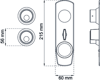 Vredskylt/cylinderbehör Habo       Borstad aluminium SB
