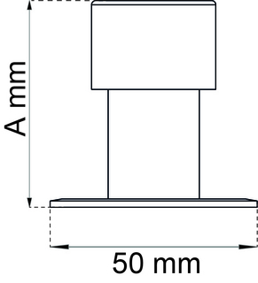 Dörrstopp Habo 2893 75mm mässing   SB