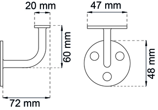 Ledstångskrok 87 Habo Svart