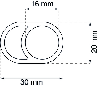 Handtagsbuffert Habo grå 3-pack    Ø16mm SB