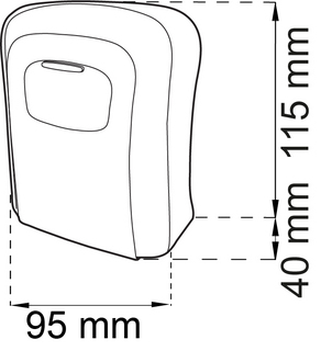 Nyckelskåp Habo vit                115x95mm