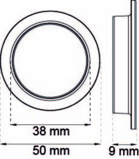 Skjutdörrshandtag Habo 292 krom    (2st) Ø40MM SB
