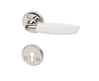 Trycke Habo 3130P inkl nyckelskylt vit/nickel SB