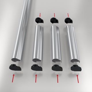 Skyddsprofil BA-20/22 1735mm Silver