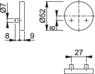 Nyckelskylt Hoppe 42FIS svart      37-42mm