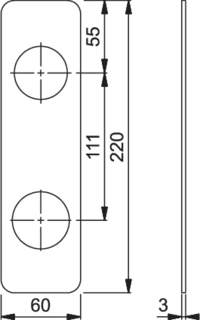 Täckskylt Hoppe 2910 F4 Brons