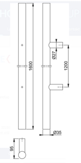 Draghandtag E5061 L=1600mm