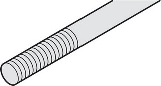 Stång, För dörrkantregel och       dörrspanjolett, L 2500mm