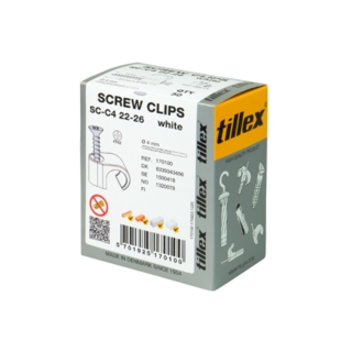 Skruvclips SC-C4 22-26 Vit med PH2 skruv (50st/frp)