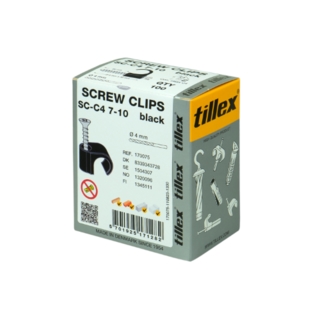 Skruvclips SC-C4 7-10 Svart med PH2skruv (100st/frp)