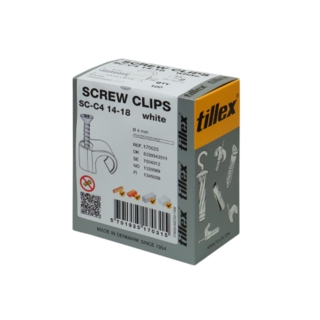 Skruvclips SC-C4 14-18 Vit med PH2 skruv (100st/frp)