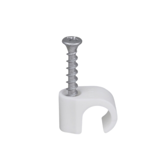 Skruvclips SC-C4 18-22 Vit med PH2 skruv (50st/frp)