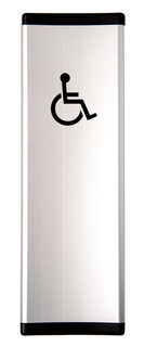 Armbågskontakt JC 108 Radio        Aluminium, med rullstolssymbol