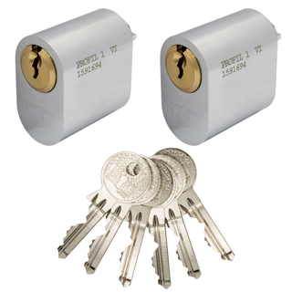 Cylinder 225N 2st LL med 6 nycklar