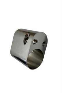 Cylinderhus 2048D oval utsida med  borrskydd Mattkrom
