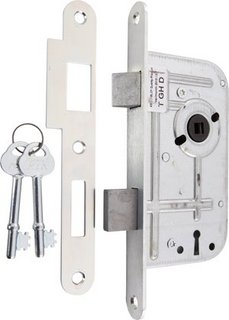 Låshus LB 40C/80 vänster inkl.     slutbleck & 2 nycklar