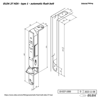 OLDA 37 HZA, typ 1 - automatisk    kantregel KIT