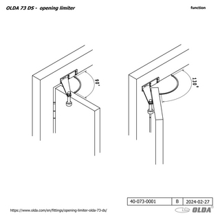 OLDA 73 DS svart - dörrstopp KIT