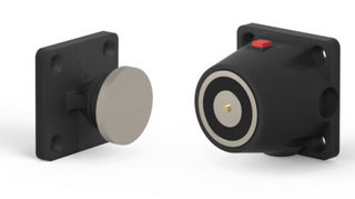 Dörrhållarmagnet Robust DHUL-K     m. friställningsknapp, Svart