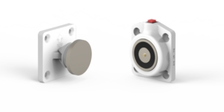 Dörrhållarmagnet Robust DHUS-W     m. friställningsknapp, Vit