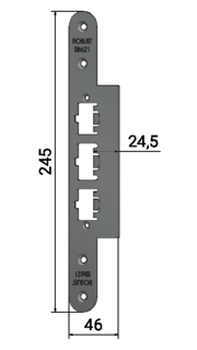 Slutbleck Robust SB621 anpassad    för Schüco S65 och ADS 90
