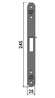 Slutbleck Robust SB807 för         DANFO-dörrar