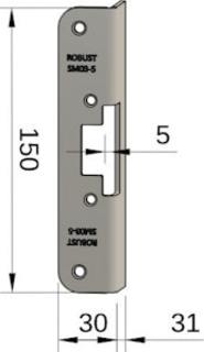 Monteringsstolpe Robust SM03-5     Vinklad