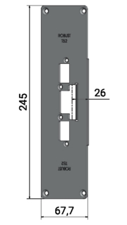 Monteringsstolpe Robust T52 anpassad för Sapa 2086 (200)