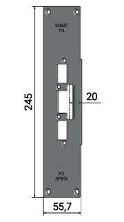 Monteringsstolpe T74 anpassad för Sapa 2074 (200)
