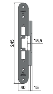 Monteringsstolpe Robust T94 anpassad för Schüco ADS 65 NI, (200)