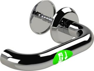 Nödutrymningsbeslag ST17902-R-2    blankt rostfritt stål höger