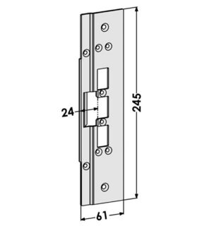 Monteringsstolpe ST6654-24         anpassad för SAPA 2086, (Step 60)