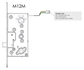 Låshus STEP M12-M                  med microbrytare