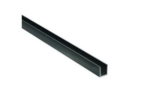 U-profil svart, 1x12x10,2mm,       L=2500mm