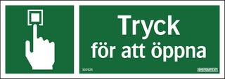 Nödskylt 210x74 mm Tryck för att   öppna