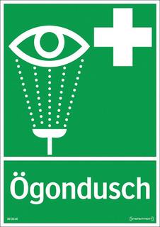 Nödskylt 210x297mm Ögondusch