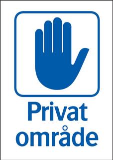 Ordningsskylt 210x297mm Privat     område
