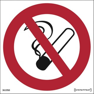 Förbudsskylt 80x80mm Rökning       förbjuden självhäftande