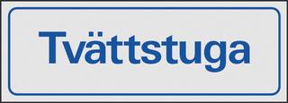 Symbolskylt 225x80 mm Tvättstuga