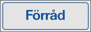 Symbolskylt 225x80 mm Förråd