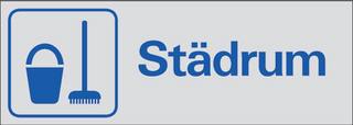 Symbolskylt 225x80 mm Städrum
