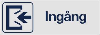 Symbolskylt 225x80 mm Ingång