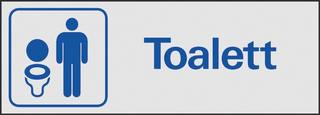 Symbolskylt 225x80 mm Toalett herr