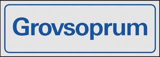Symbolskylt 225x80 mm Grovsoprum
