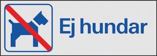 Symbolskylt 225x80 mm Ej hundar