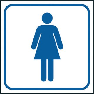 Pictogram 140x140mm WC dam         självhäftande 5-pack