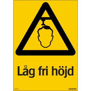 Dekal Låg fri höjd, 148x210 mm