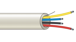 Kabel 4-ledad 4x0,2mm vit          (100m)